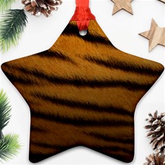 Tiger Print Dark	 Star Ornament (Two Sides) from ArtsNow.com Front