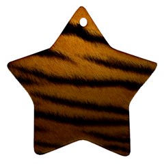 Tiger Print Dark	 Star Ornament (Two Sides) from ArtsNow.com Back