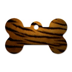 Tiger Print Dark	 Dog Tag Bone (Two Sides) from ArtsNow.com Front