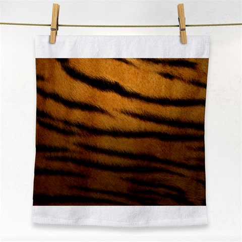 Tiger Print Dark	 Face Towel from ArtsNow.com Front