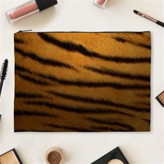 Tiger Print Dark	 Cosmetic Bag (XL) from ArtsNow.com Front