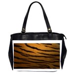 Tiger Print Dark	 Oversize Office Handbag (Two Sides)