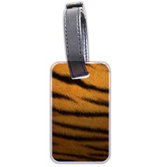 Tiger Print Dark	 Luggage Tag (two sides) from ArtsNow.com Front