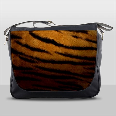 Tiger Print Dark	Messenger Bag from ArtsNow.com Front