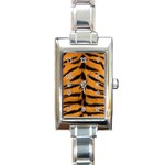 Tiger Print	 Rectangular Italian Charm Watch