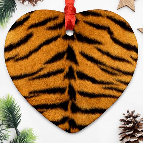 Tiger Print	 Ornament (Heart) from ArtsNow.com Front
