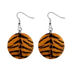 Tiger Print	 1  Button Earrings