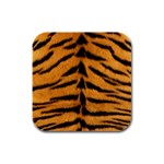 Tiger Print	 Rubber Square Coaster (4 pack)