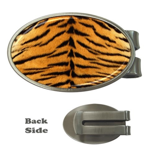 Tiger Print	 Money Clip (Oval) from ArtsNow.com Front