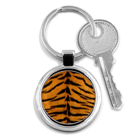 Tiger Print	 Key Chain (Round) from ArtsNow.com Front