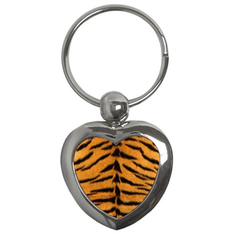 Tiger Print	 Key Chain (Heart) from ArtsNow.com Front