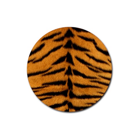 Tiger Print	 Rubber Coaster (Round) from ArtsNow.com Front
