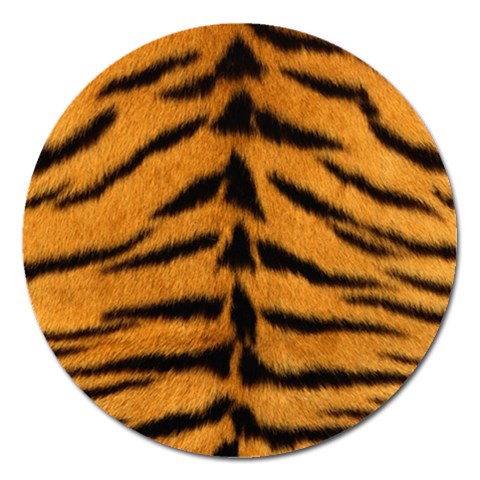 Tiger Print	 Magnet 5  (Round) from ArtsNow.com Front