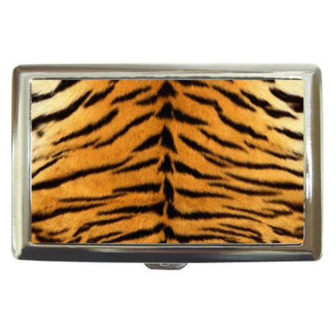 Tiger Print	 Cigarette Money Case from ArtsNow.com Front