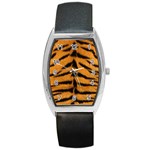 Tiger Print	 Barrel Style Metal Watch