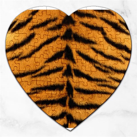 Tiger Print	 Jigsaw Puzzle (Heart) from ArtsNow.com Front