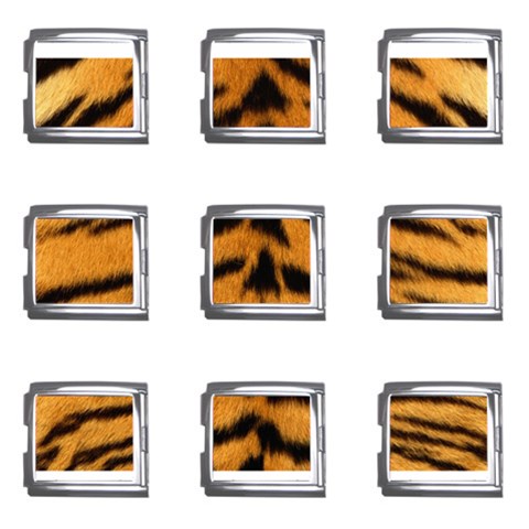 Tiger Print	Mega Link Italian Charm (9 pack) from ArtsNow.com Front
