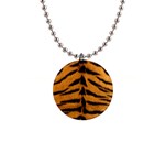 Tiger Print	 1  Button Necklace