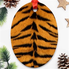 Tiger Print	 Oval Ornament (Two Sides) from ArtsNow.com Front