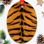 Tiger Print	 Oval Ornament (Two Sides)