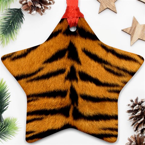 Tiger Print	 Star Ornament (Two Sides) from ArtsNow.com Front