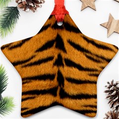 Tiger Print	 Star Ornament (Two Sides) from ArtsNow.com Front