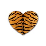 Tiger Print	 Rubber Coaster (Heart)