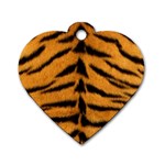 Tiger Print	 Dog Tag Heart (One Side)