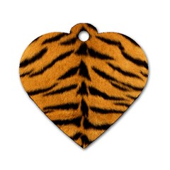 Tiger Print	 Dog Tag Heart (Two Sides) from ArtsNow.com Front