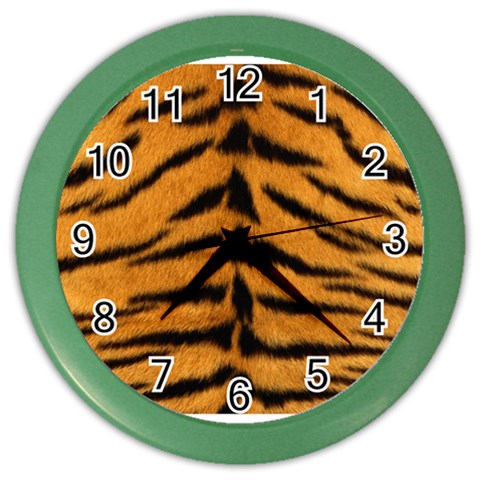 Tiger Print	 Color Wall Clock from ArtsNow.com Front