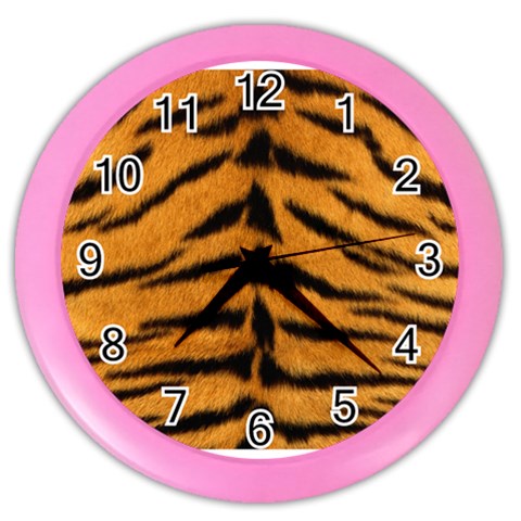 Tiger Print	 Color Wall Clock from ArtsNow.com Front