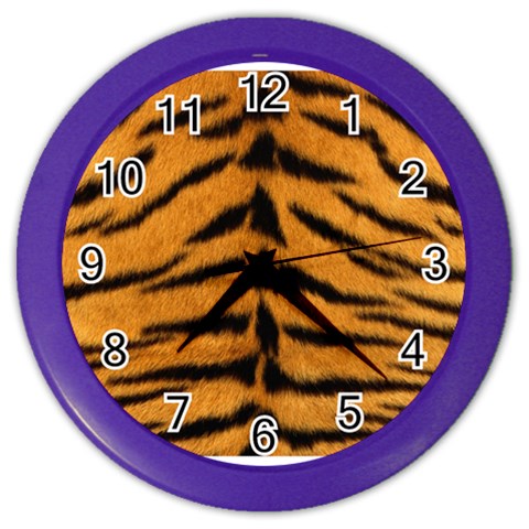 Tiger Print	 Color Wall Clock from ArtsNow.com Front
