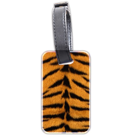 Tiger Print	 Luggage Tag (two sides) from ArtsNow.com Front