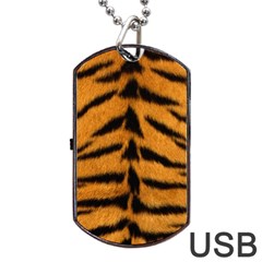 Tiger Print	Dog Tag USB Flash (Two Sides) from ArtsNow.com Back