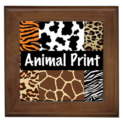 Animal Print	 Framed Tile from ArtsNow.com Front