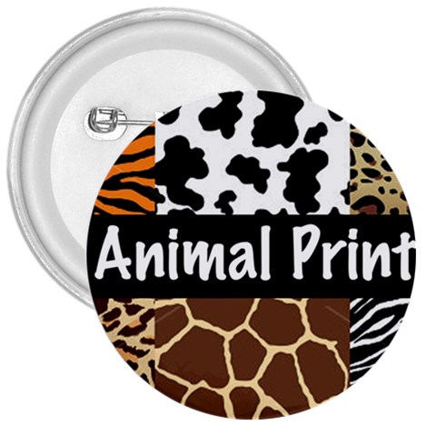 Animal Print	 3  Button from ArtsNow.com Front