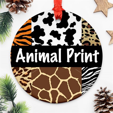 Animal Print	 Ornament (Round) from ArtsNow.com Front