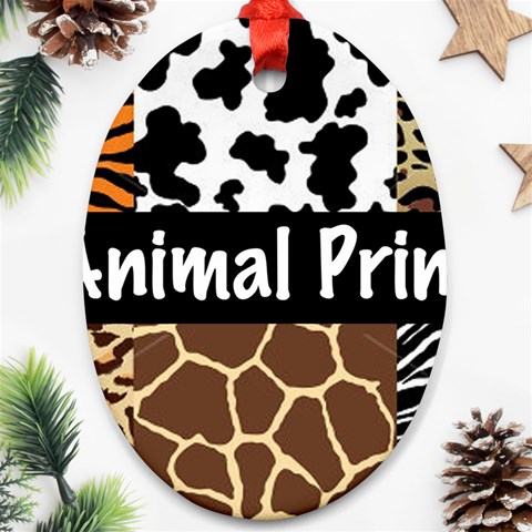 Animal Print	 Ornament (Oval) from ArtsNow.com Front
