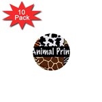 Animal Print	 1  Mini Button (10 pack)