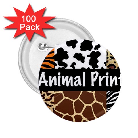 Animal Print	 2.25  Button (100 pack) from ArtsNow.com Front