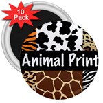 Animal Print	 3  Magnet (10 pack)