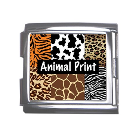 Animal Print	 Mega Link Italian Charm (18mm) from ArtsNow.com Front