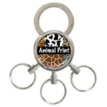Animal Print	 3-Ring Key Chain