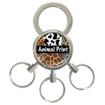 Animal Print	 3-Ring Key Chain