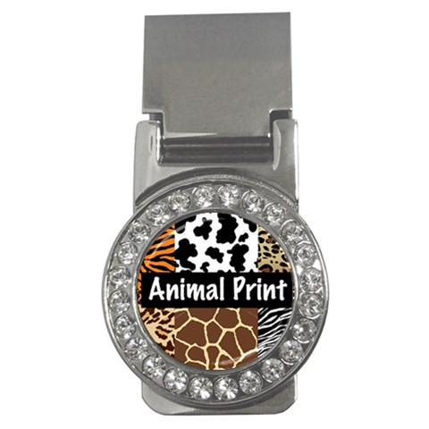 Animal Print	 Money Clip (CZ) from ArtsNow.com Front