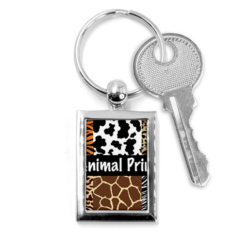 Animal Print	 Key Chain (Rectangle) from ArtsNow.com Front