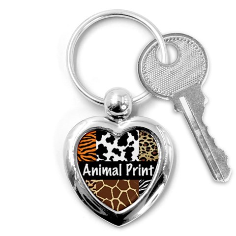 Animal Print	 Key Chain (Heart) from ArtsNow.com Front