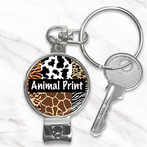 Animal Print	 Nail Clippers Key Chain from ArtsNow.com Front