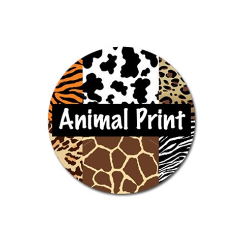 Animal Print	 Magnet 3  (Round) from ArtsNow.com Front