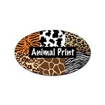 Animal Print	 Sticker Oval (10 pack)